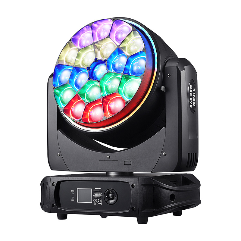 New arrival Perfect Lighting 19*40w RGBW 4in1 Big Bee Eyes K15 Zoom Wash Beam Led Moving Head Stage Light