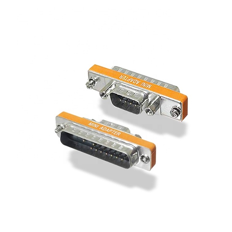 Mini DB25 Male to DB9 male Serial Modem Gender Changer RS232 Couple