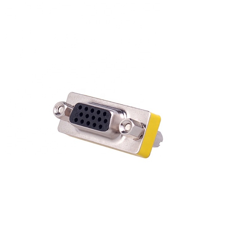 HD15 pin SVGA VGA male to DB15 pin female Gender Changer mini Adapter