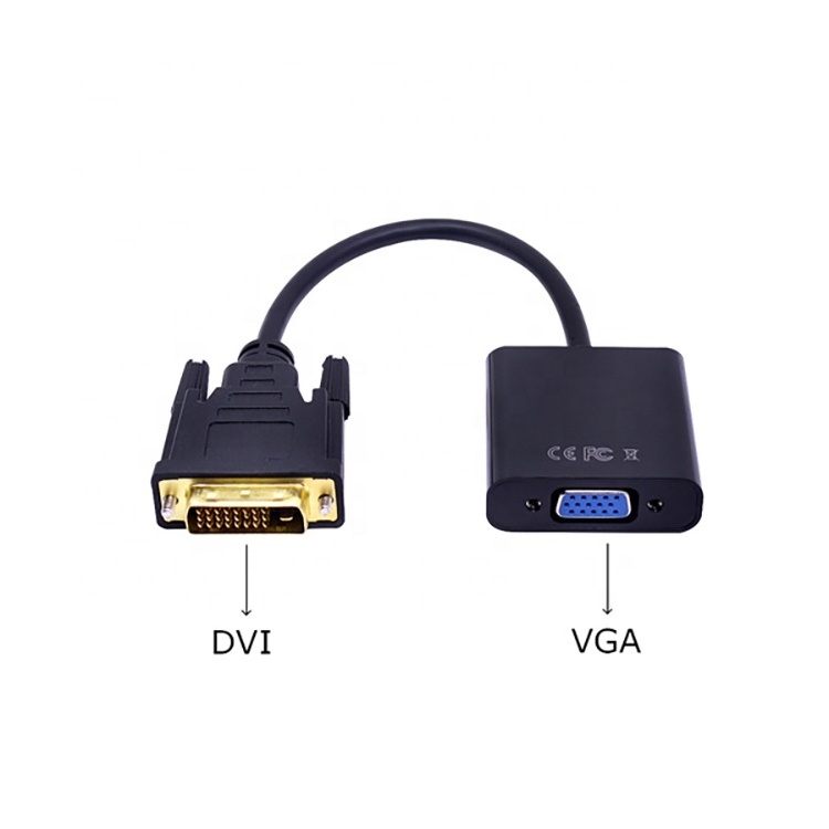 Dual Link DVI 24+1 pin male to 15 pin VGA HD15 pin female Video Converter Cable