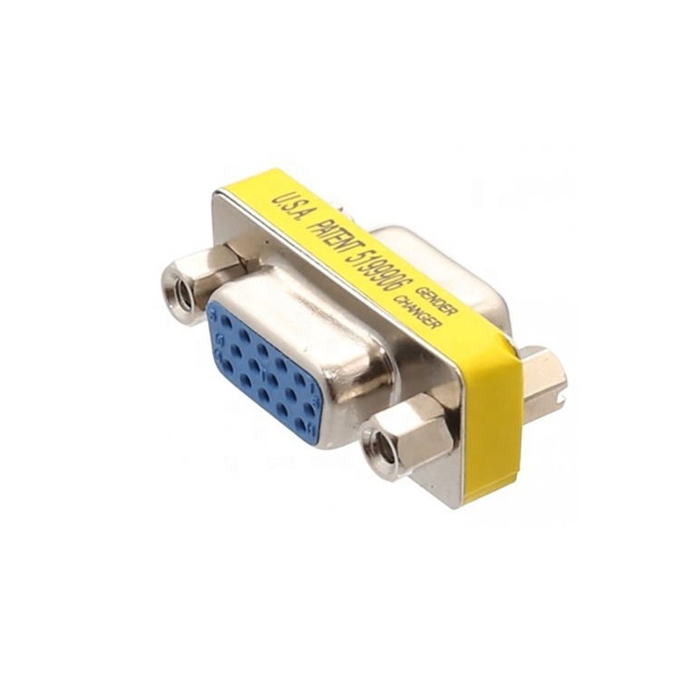 HD15 pin SVGA VGA male to DB15 pin female Gender Changer mini Adapter