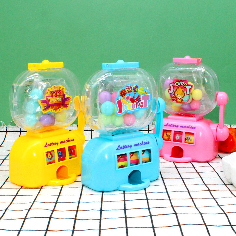 OEM Mini Plastic Candy Jar Vending Machine Gumball Dispenser Easter Sweet Candies Toy