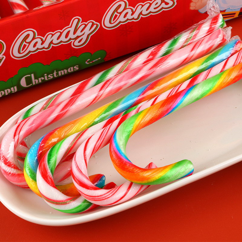 Wholesale Custom Private Label Halal Christmas Hard Candy Cane Lollipop Candy Toys