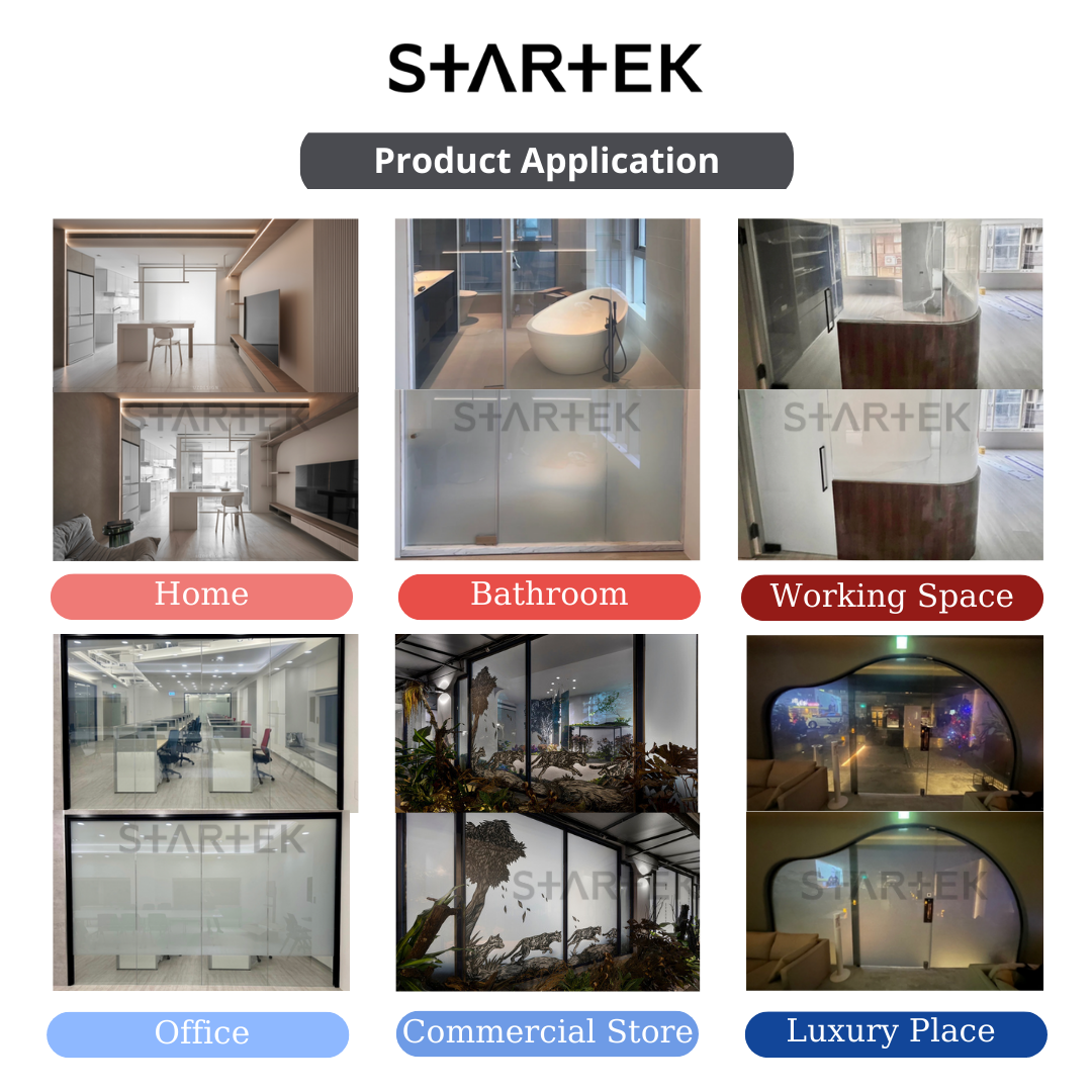 Smart glass elevates your bathroom experience, relax in tranquility - PDLC film STARTEK 1