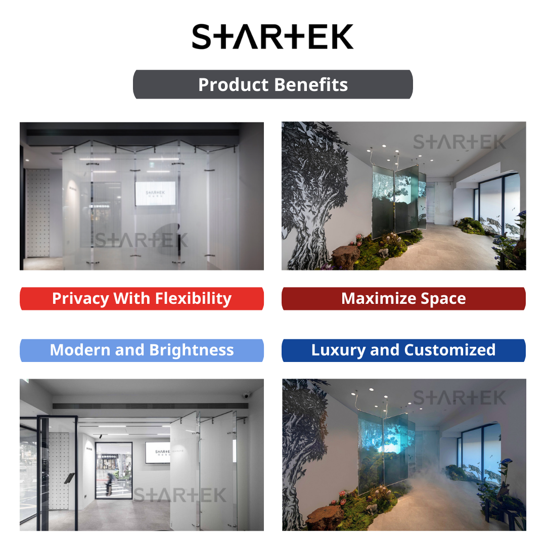 Smart glass elevates your bathroom experience, relax in tranquility - PDLC film STARTEK 1