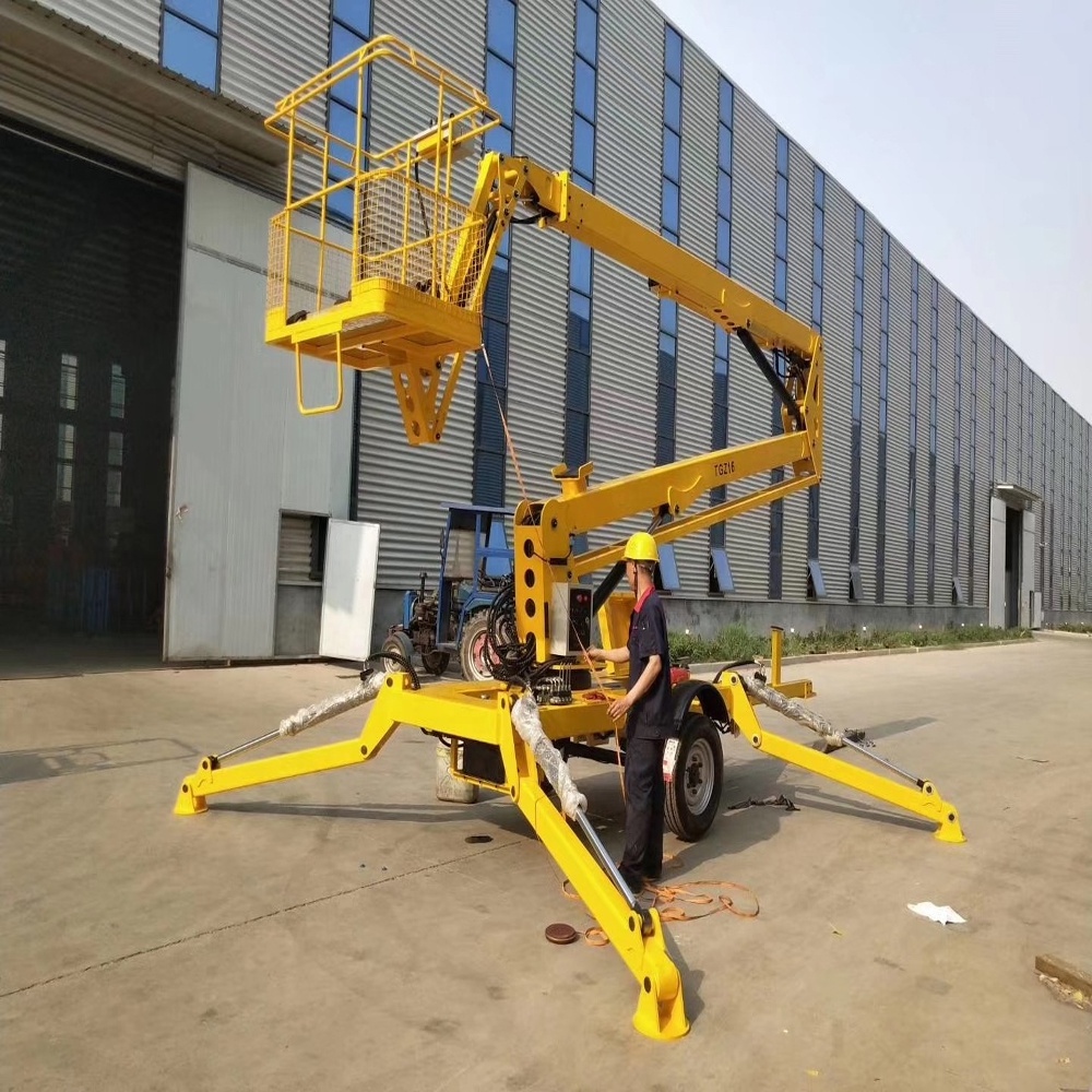 8m 10m 12m aerial work platform table vertical mast lift truck trailer boom lift