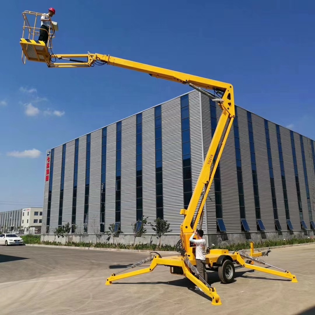 8m 10m 12m 14m pickup truck boom lift  trailer tree trimming aerial man boom lift