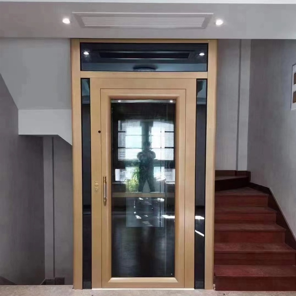 glass shaft outdoor hydraulic platform easy install elevator lift small home villa elevator