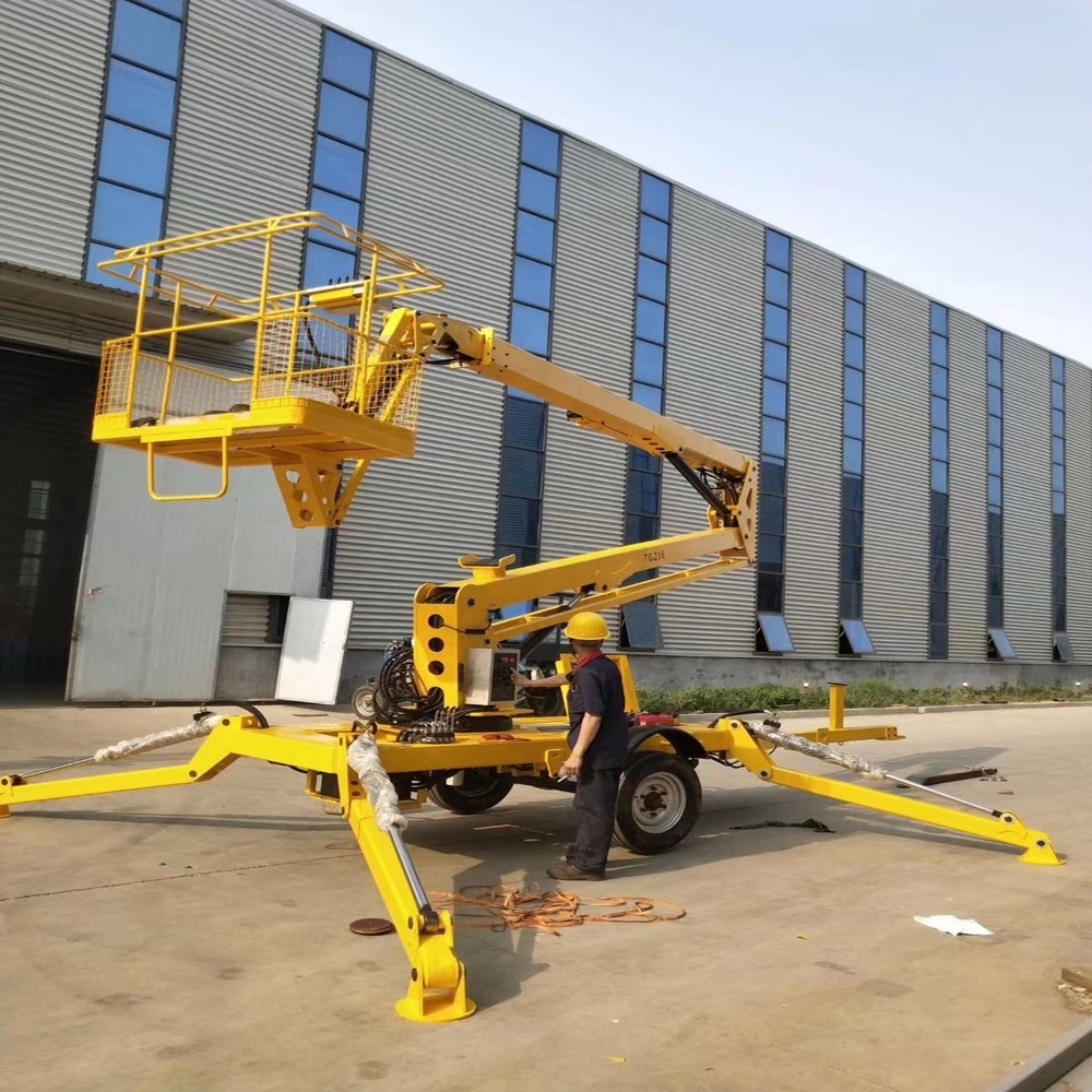 8m 10m 12m aerial work platform table vertical mast lift truck trailer boom lift