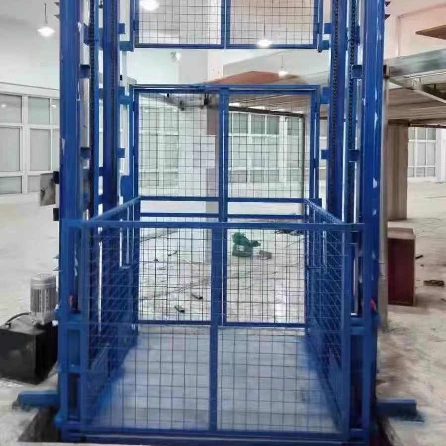 hydraulic work table guide rail elevator cargo lift for kitchen