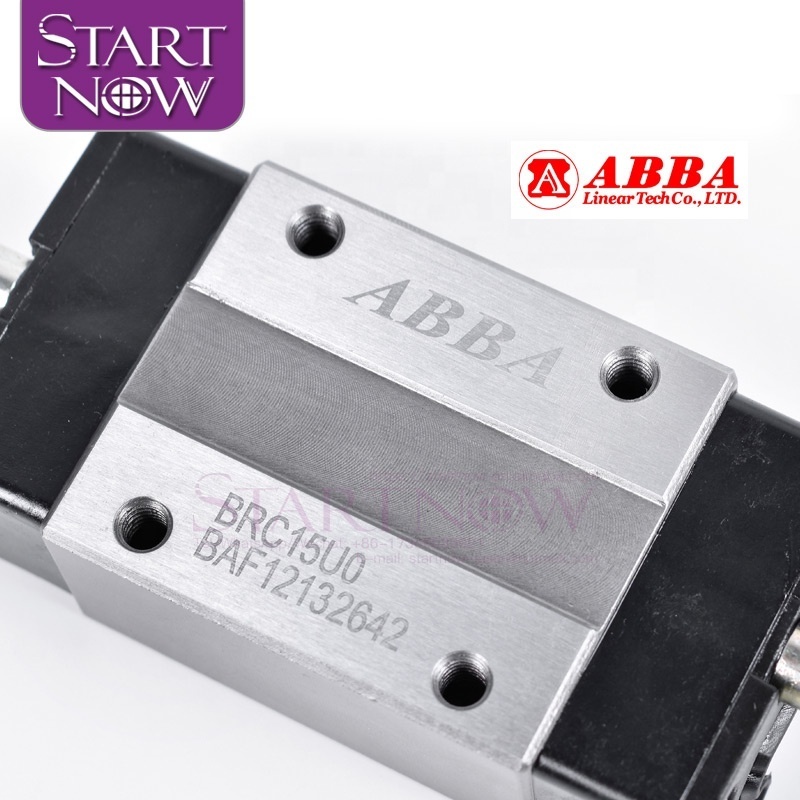 ABBA BRC15U0 BRC20U0 Slider Block Linear Rail Guide Bearing Original Taiwan for CNC Router Laser Machine Woodwork Lathe 3D Print