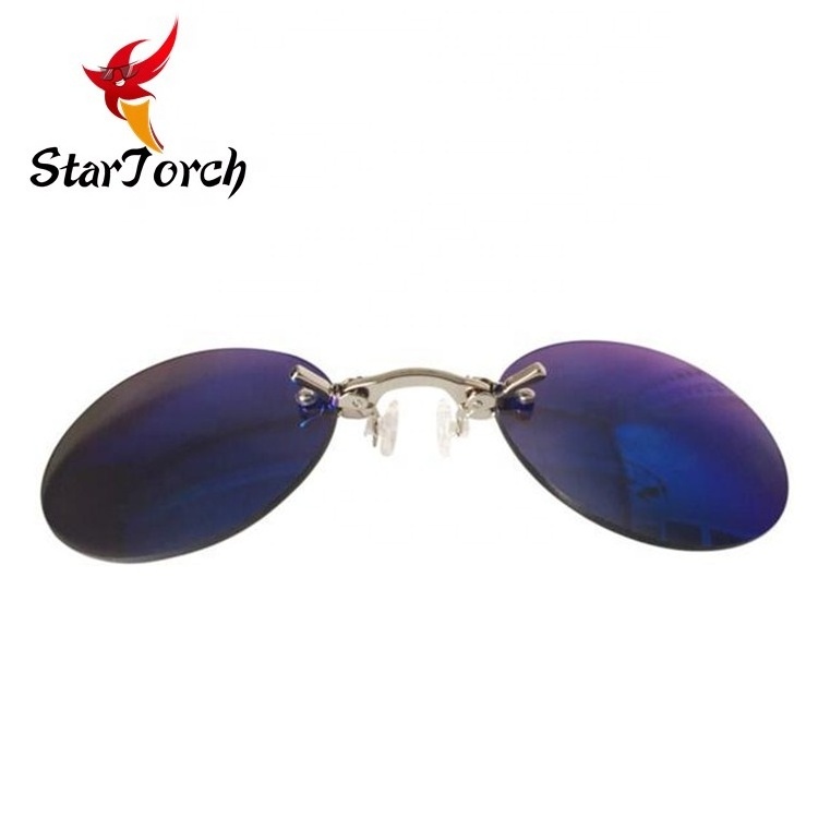 Mini Round Sun Glasses Hacker Empire Matrix Morpheus Rimless Sunglasses UV400 Fashion Clip on Nose Vintage PC CE Alloy Mirror