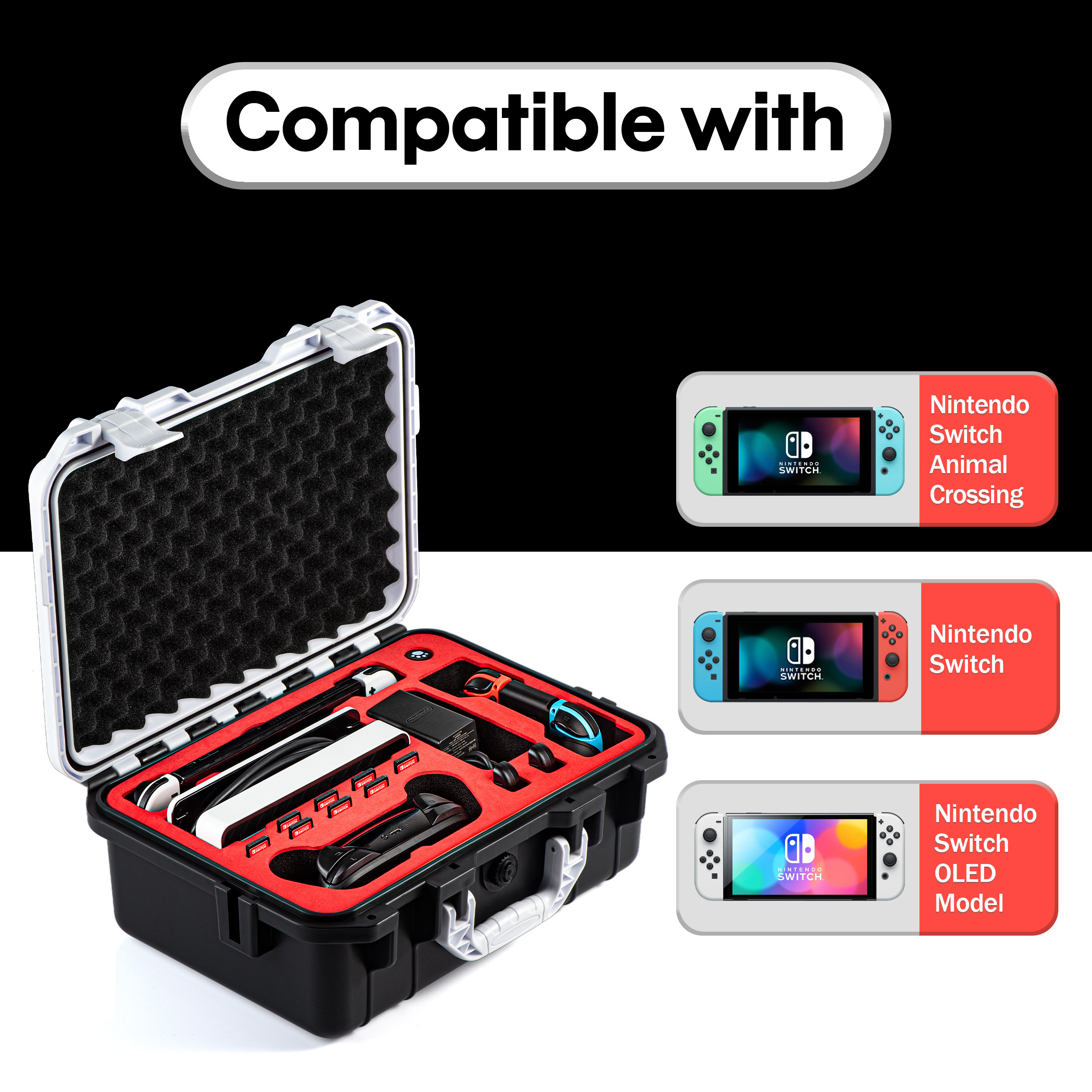 Portable Carrying Case for Nintendo Switch OLED Video Game Consoles Toy Kit Accessories