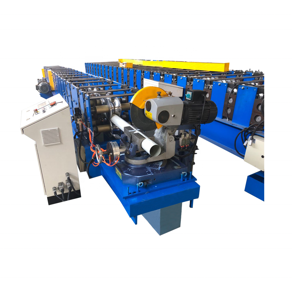 High Quality Colored Steel Profile Down Pipe Making Machine Rain Gutter Downspout Elbow Roll Forming Machine