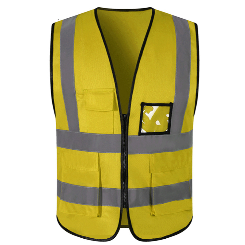 Wholesale High Quality Vest Hi Vis Reflector Jacket Reflective Safety Vest Custom Logo Breathable Sleeveless Work Wear Vest