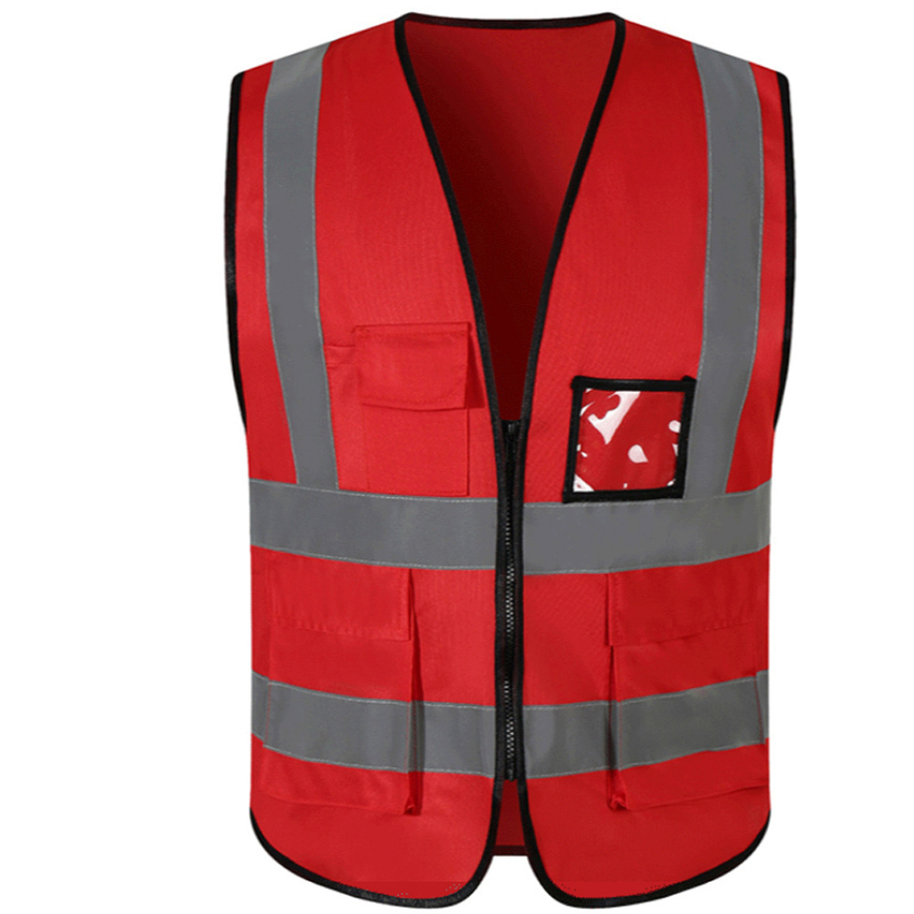 Wholesale High Quality Vest Hi Vis Reflector Jacket Reflective Safety Vest Custom Logo Breathable Sleeveless Work Wear Vest