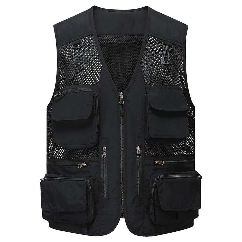 Breathable Work Wear Vest Customize Outdoor Protective Work wear Construction Worker Safety Vest Wholesale Multi Pockets Vest