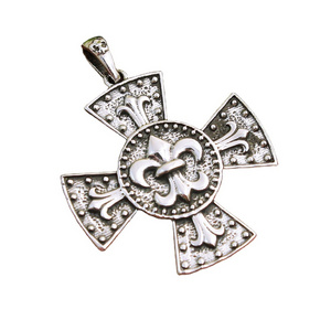 solid 925 sterling silver maltese cross handmade designer boho pendant unique gift jewelry