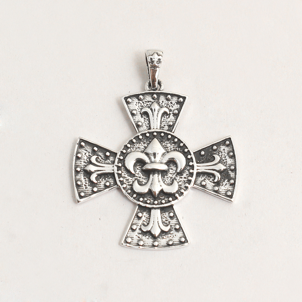 solid 925 sterling silver maltese cross handmade designer boho pendant unique gift jewelry