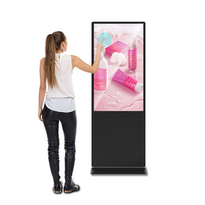 Floor stand digital signage indoor LCD advertising touch screen 55 inch digital kiosk totem