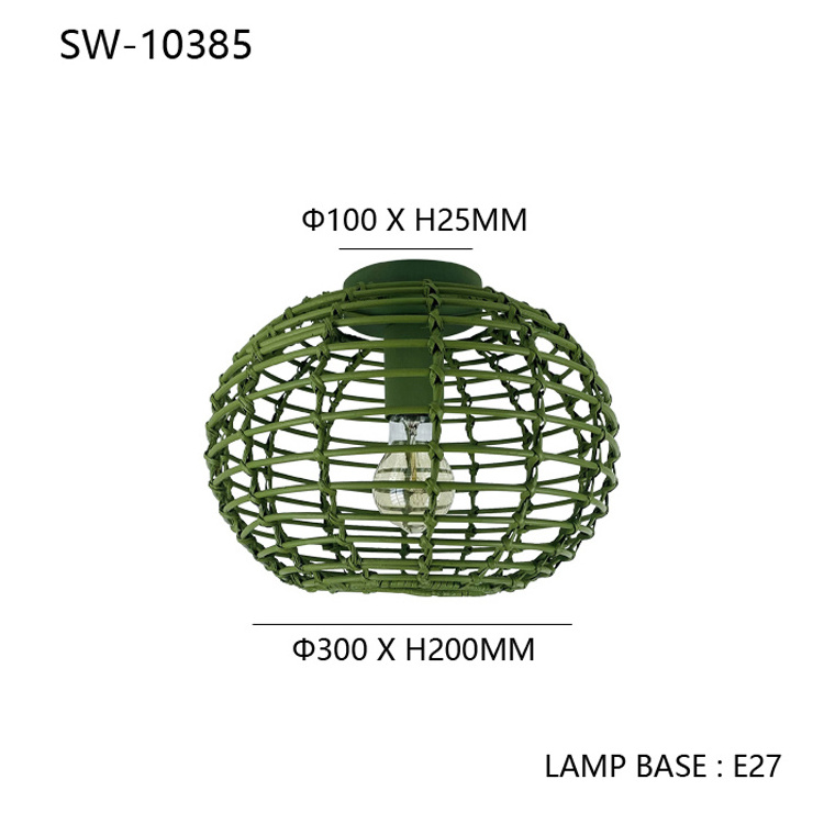 Modern Round Led Rattan Ceiling Light Fixture For Bedroom Lamp Home Ceiling Lights For Hallway Living Room Ceiling Lights