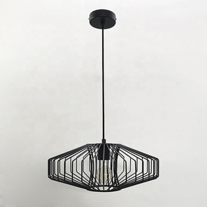 Birdcage Pendant Lamp Industrial Single Long Farmhouse Island Kitchen Metal Rustic Iron Cage Pendant Light