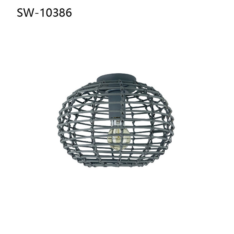 Modern Round Led Rattan Ceiling Light Fixture For Bedroom Lamp Home Ceiling Lights For Hallway Living Room Ceiling Lights