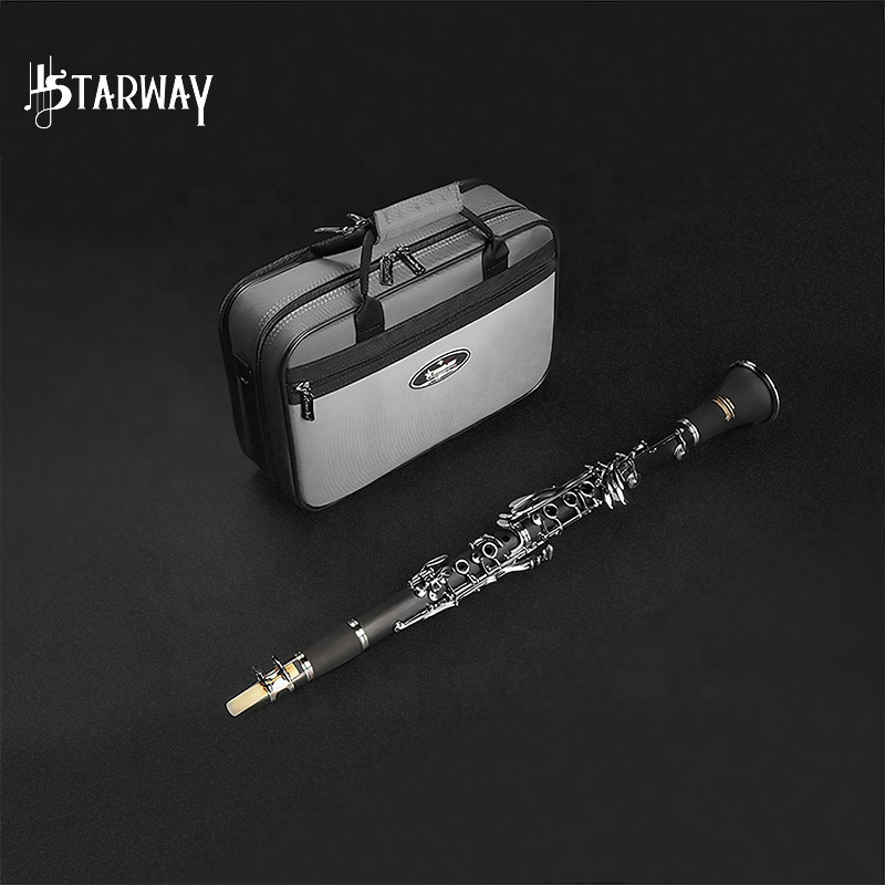 Starway Music Instrument Wooden Ebony Bakelite 17Key Bb Key Clarinet