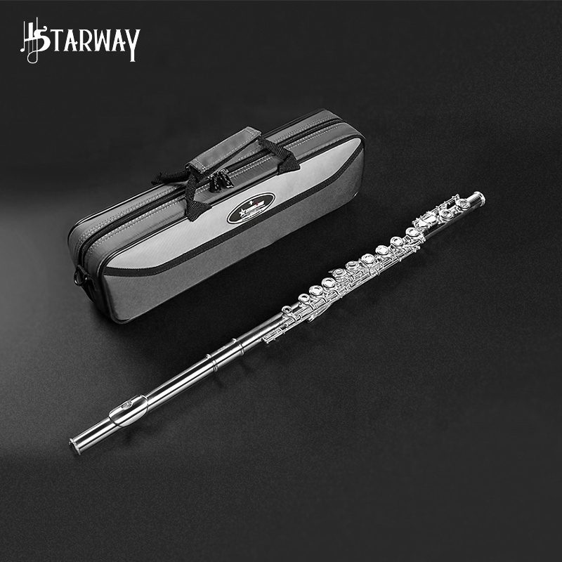 STARWAY Flute F-407 Professional Cupronickel C Key 16 Hole Flute Silver Plated Musical Instruments With Case and Accessories