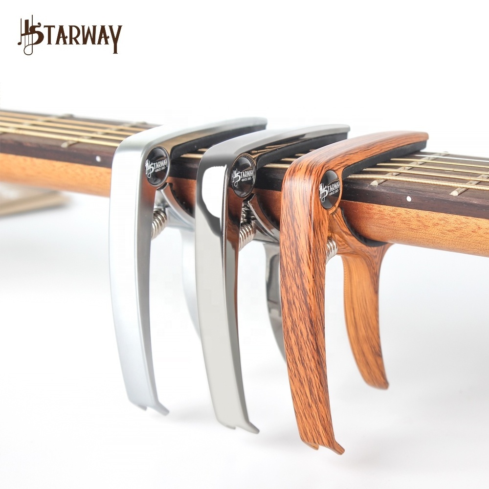 Starway Guitar Capo, Professional Zinc Metal Capo for 6 String Acoustic Guitar Electric Guitar Ukulele Bass Banjo Mandolin