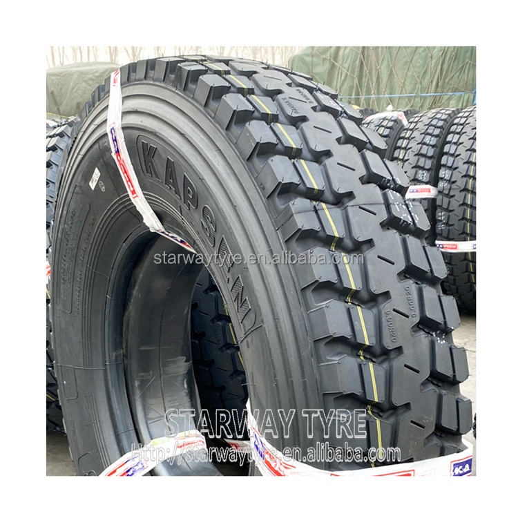 Cheap price tube truck tyre 9.00R20 back rear drive wheel 900r20 Kapsen Taitong Terraking brand 900x20 tire with tube for trucks