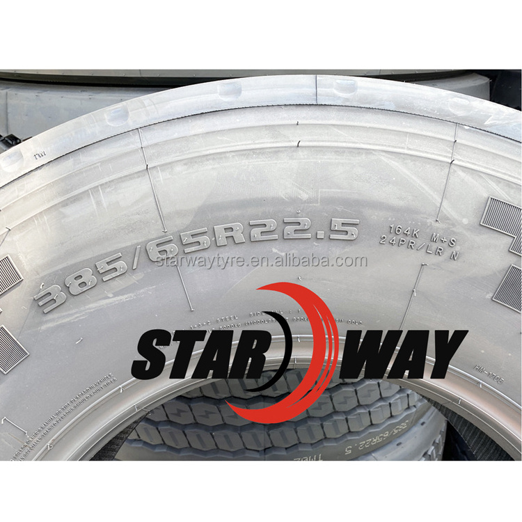 22PR 24PR Layer 385/65R22.5 single wheel super heavy load truck tire 385/65r22.5 24pr for truck trailer single wheel position