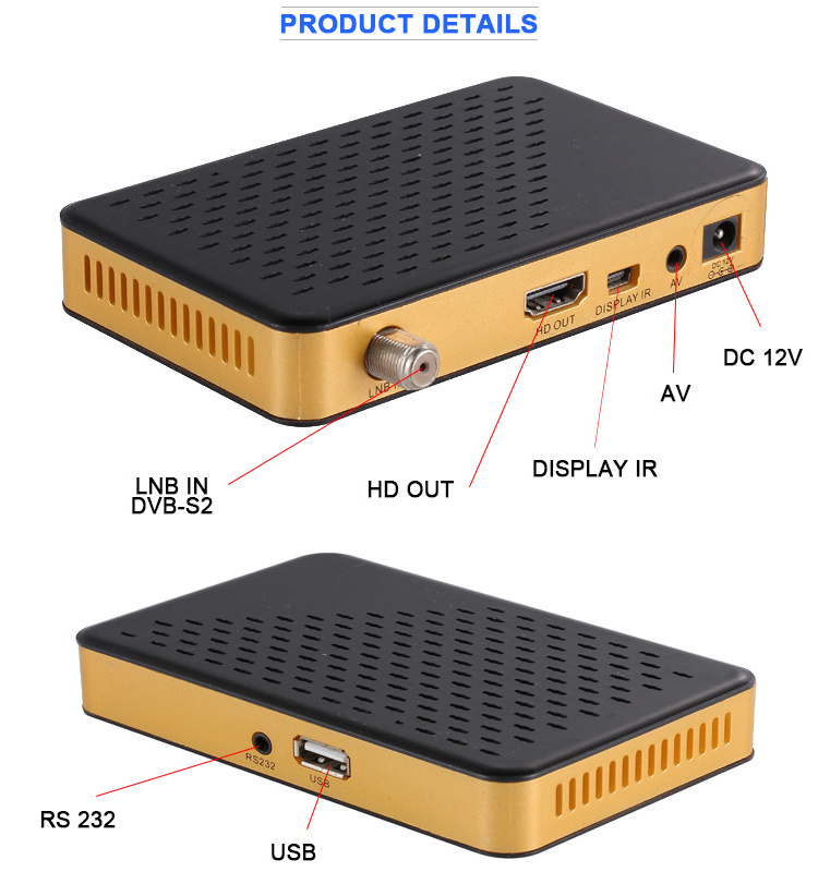 Hot-selling cheap high quality USB hd DVB S2 satellite tv receiver strong signal mini smart tv receiver support H.264