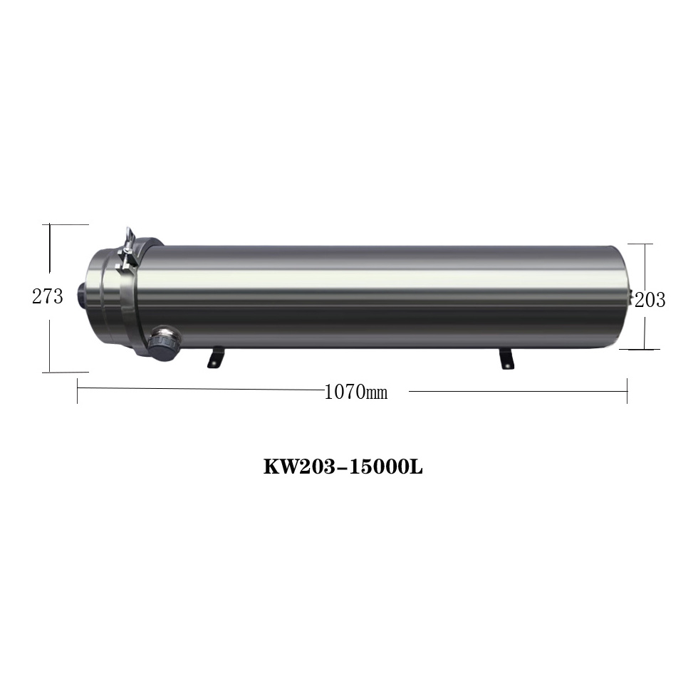 Super-Large Flow Horizontal Ultrafiltration Central Water Purifier 304 Stainless Steel Manual Power for Household Hotel Use