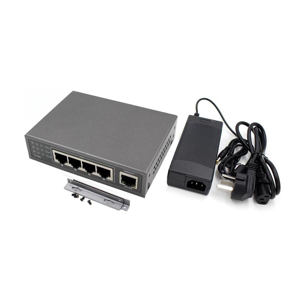 1 year warranty 5 RJ45 Ports with 4 POE Ports 100Mbps Mini industrial POE Switch