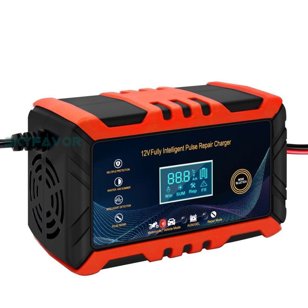 12V 6A Intelligent Pulse Repair lead acid battery charger for 12 volt car battery with CE ROHS