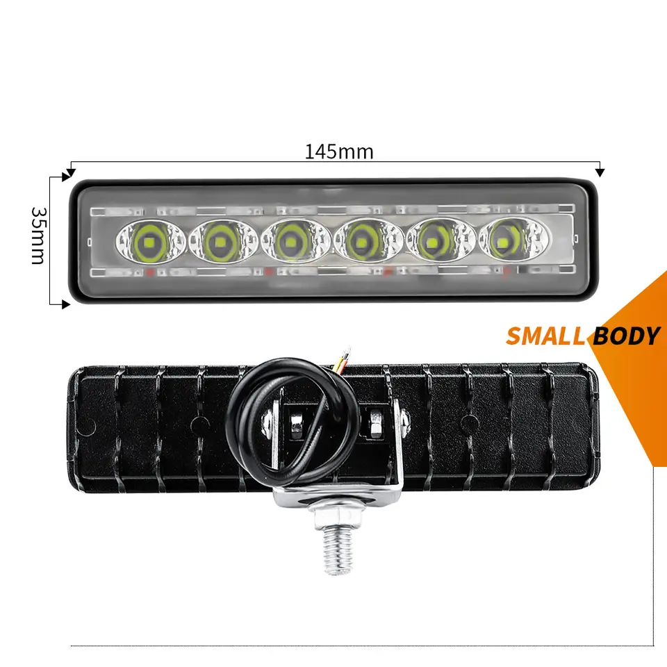 12V 24V Waterproof High Power Slim LED DRL Daylight Driving Red and blue warning Flashing Daytime Running Light Lamp