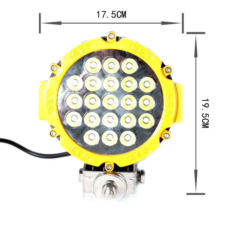 Car Accessory 51w led work light round for 4x4 offroad truck 12v high power spot flood beam light