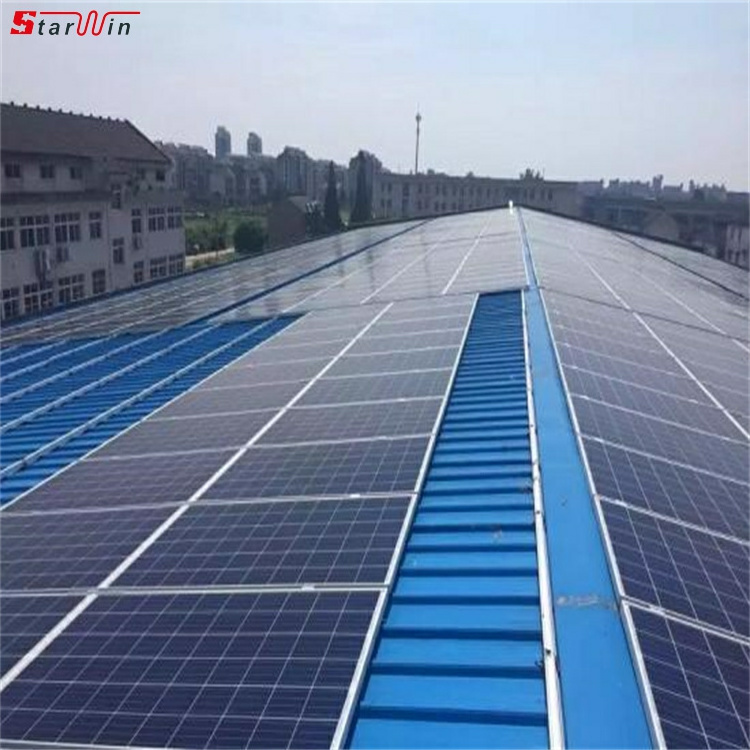 hot sale solar metal roof aluminum brackets pv panel single pole mounting system