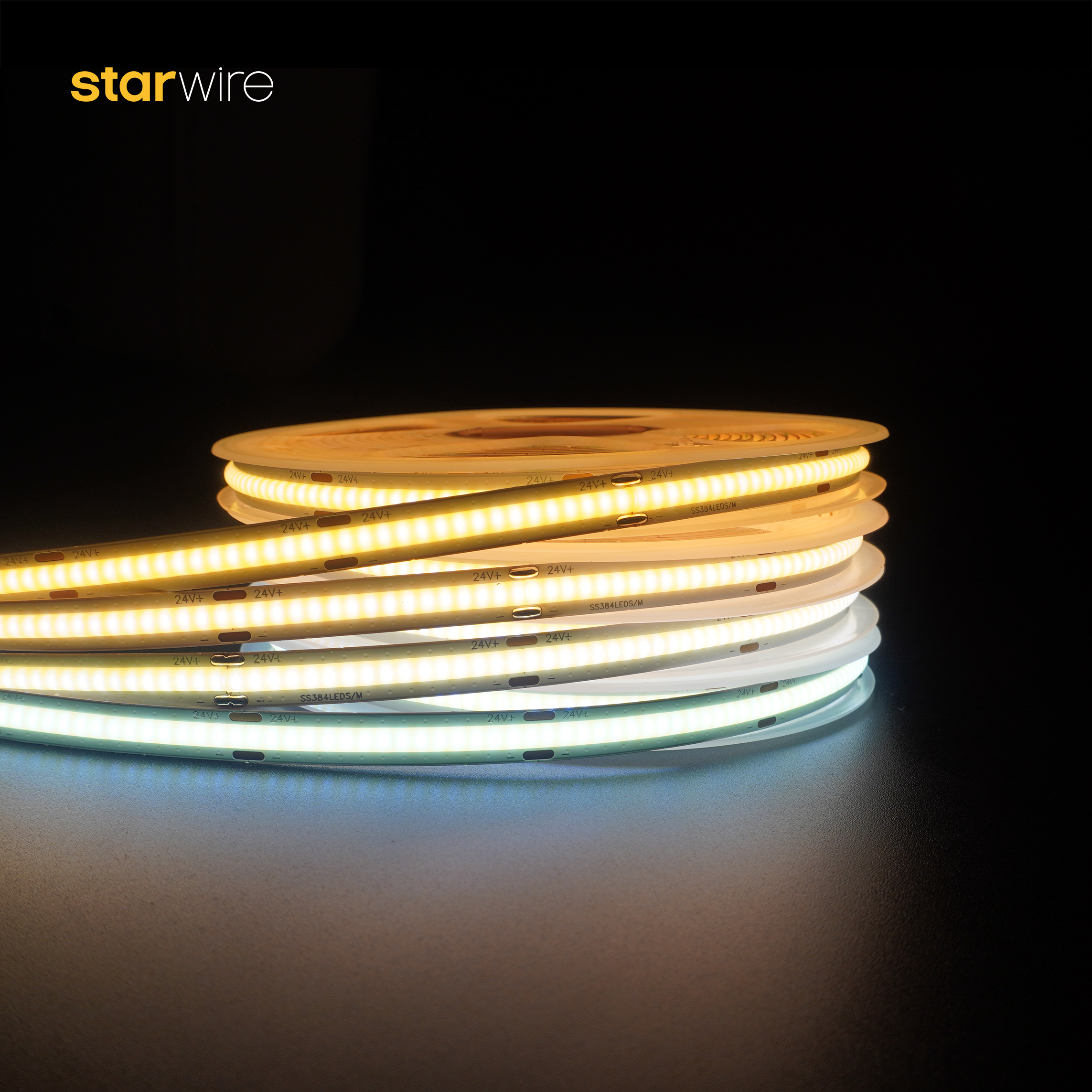 cob led strip light 24v 480led ce rohs ul 5 years warranty 2700K 3000K 4000K 6500K flexible COB led strip light