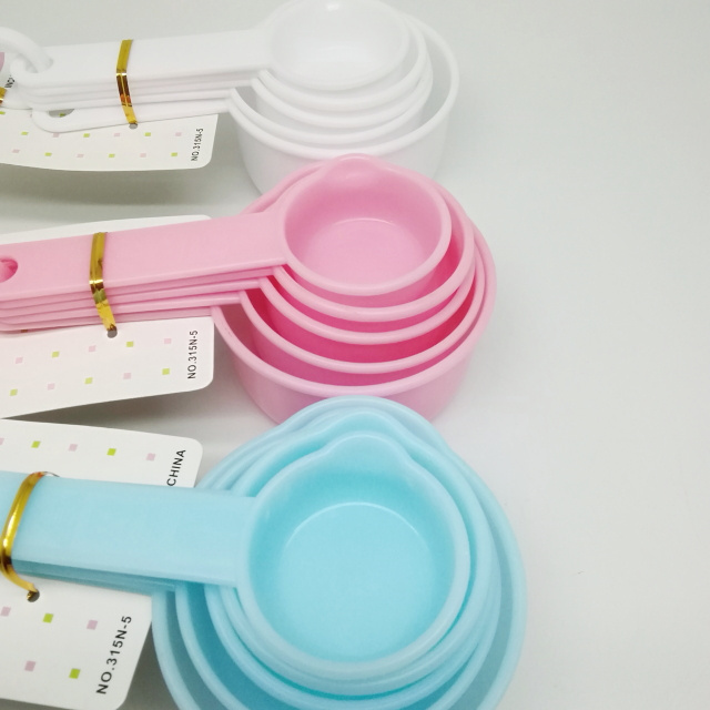 5 pcs set Plastic Small Measuring Spoon 30ml, 60ml & 80ml & 120ml & 235ml PP measures cups baking food grade