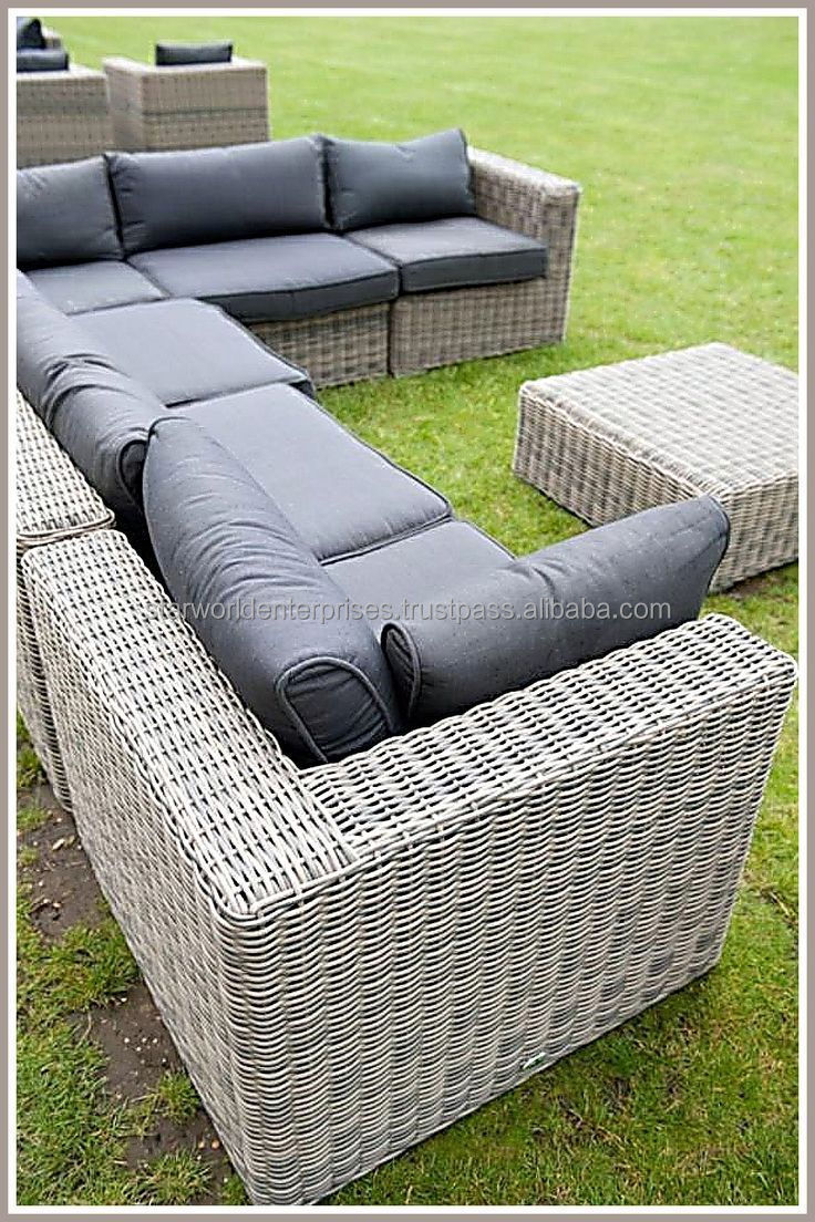 Rattan outdoor  sofa bed modern fabric strong wood frame living room sofa furniture with storage function sectional sofa bed