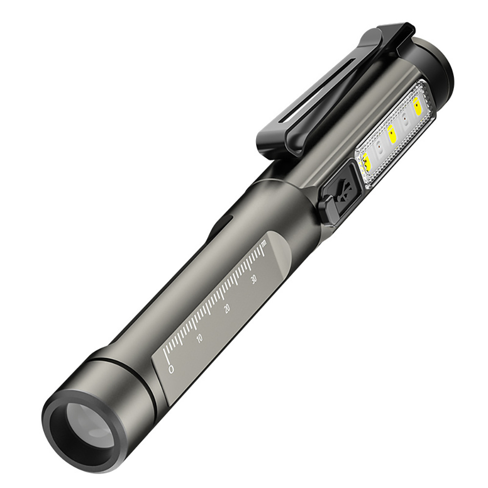 STARYNITE Aluminum Rechargeable Medical Flashlight Pen Torch Light in Yellow White and Purple