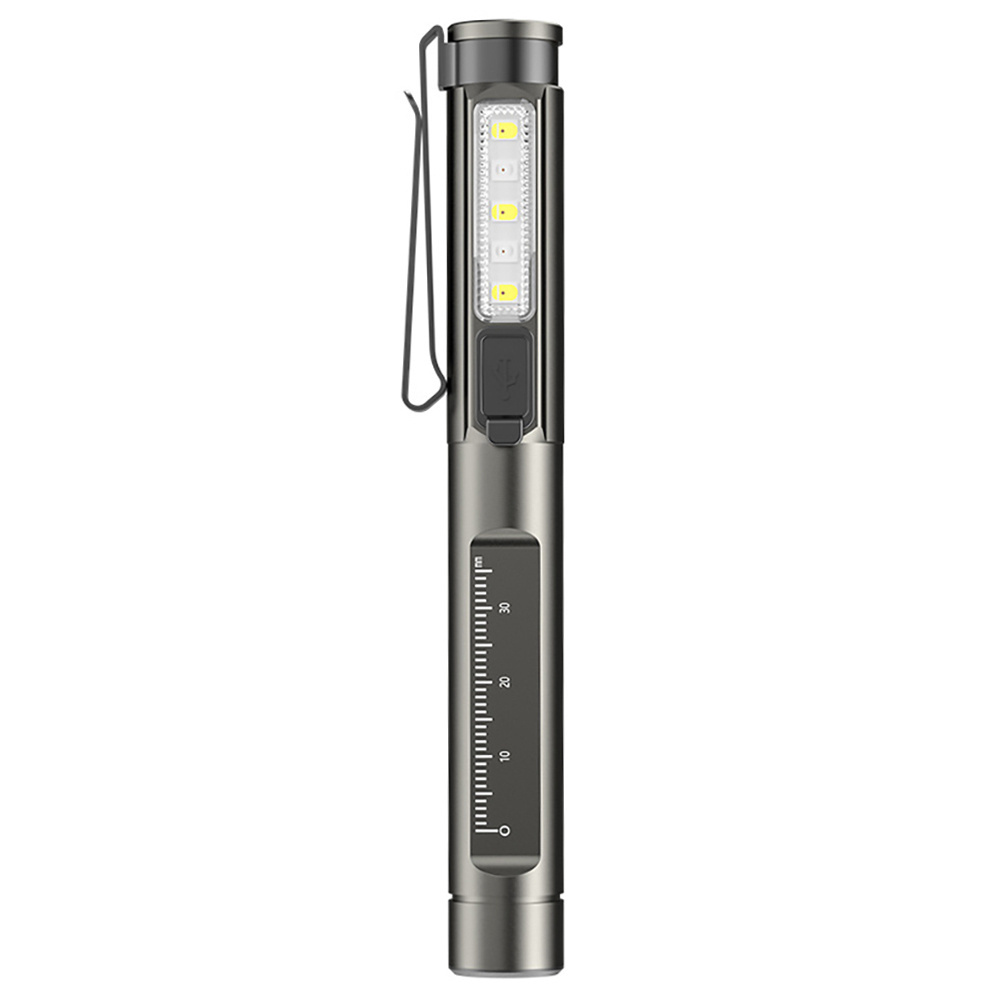 STARYNITE Aluminum Rechargeable Medical Flashlight Pen Torch Light in Yellow White and Purple