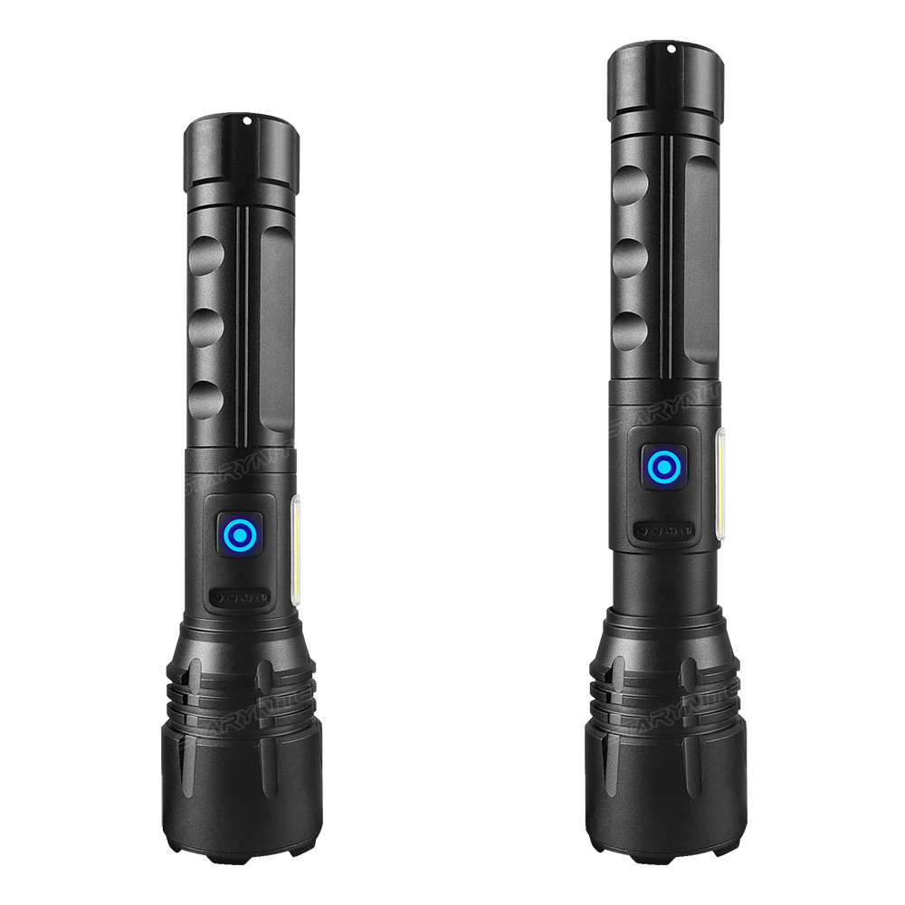 STARYNITE Bright USB Rechargeable Tactical 21700 Led Flashlight Powerful Type C Charging with Power Bank