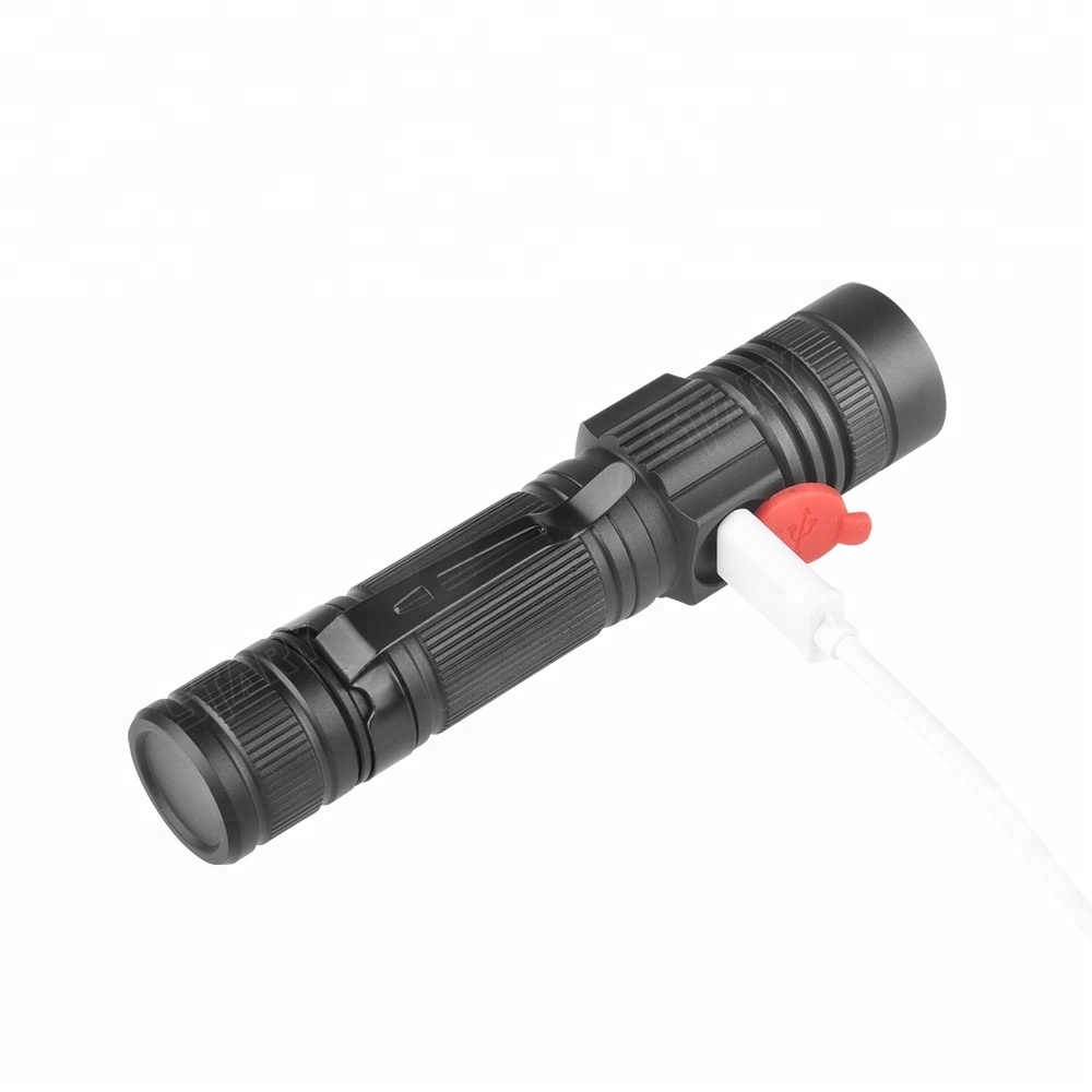 STARYNITE high power zoom rechargeable pen led torch light thin flashlight powered by 1pc 18650 battery