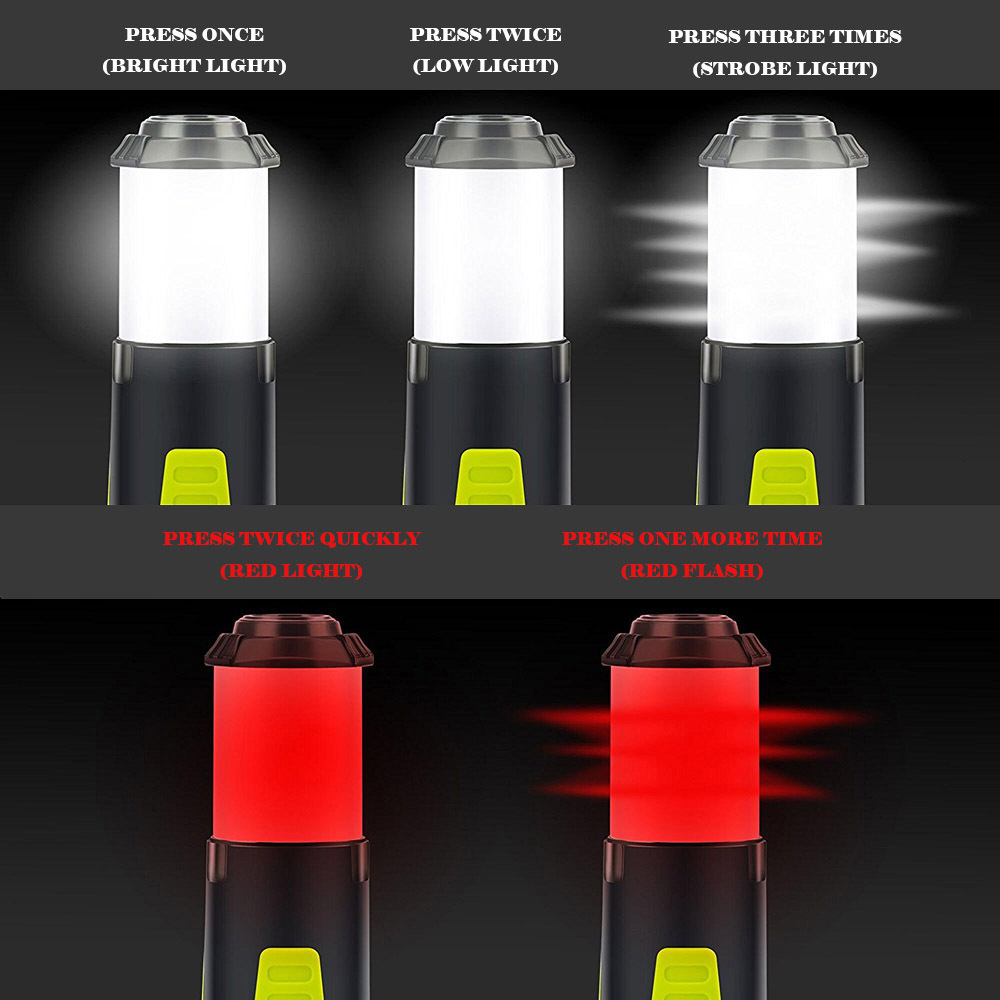 STARYNITE 5 modes multi functional telescopic mini led camping tent backpacking lantern with red light flashlight magnet