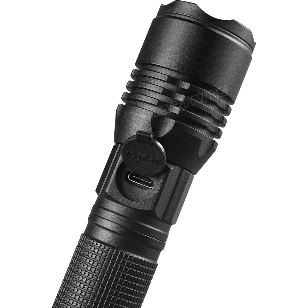 STARYNITE cheap XHP 50 rechargeable handheld led tactical 18650 battery flashlight with type c usb charging port