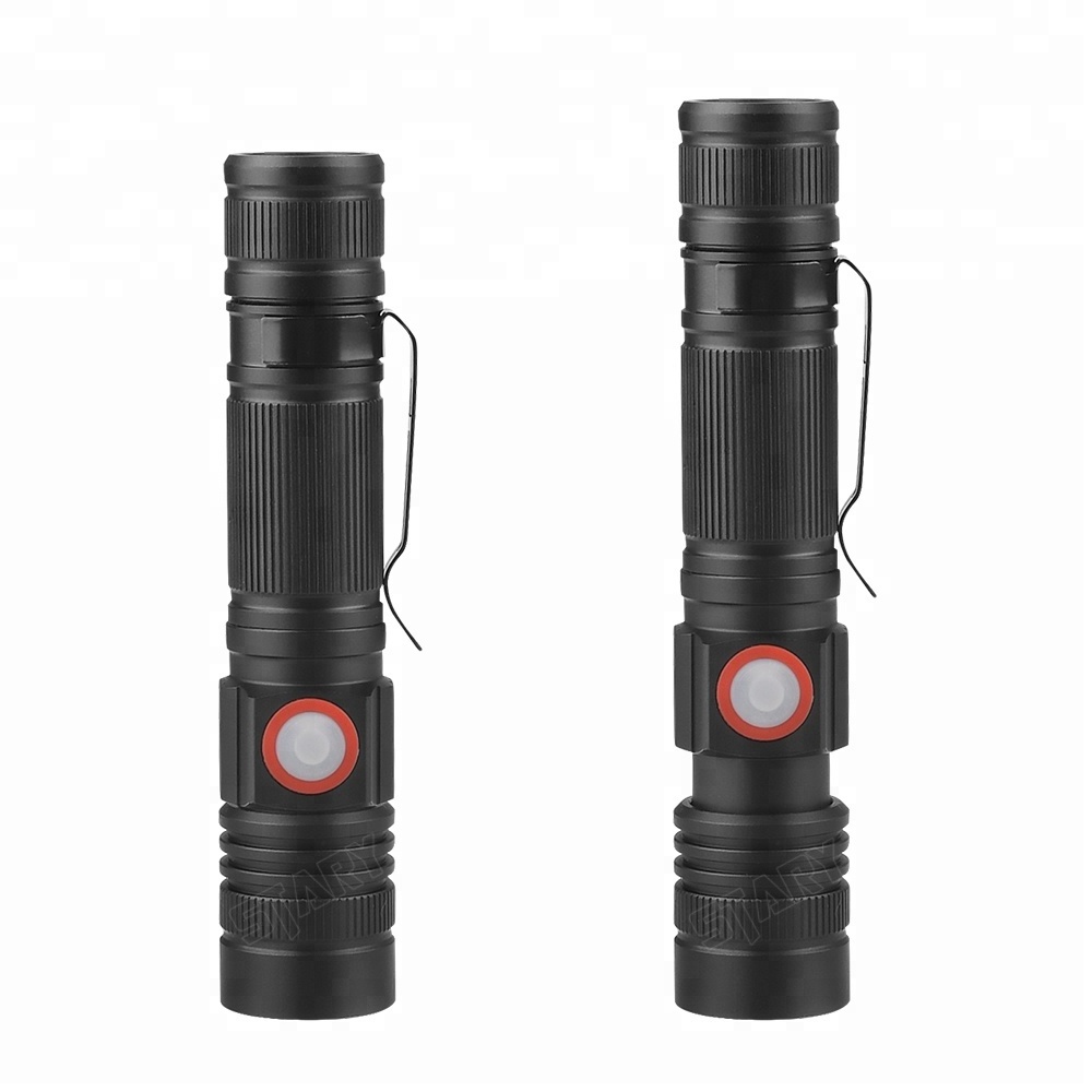 STARYNITE high power zoom rechargeable pen led torch light thin flashlight powered by 1pc 18650 battery