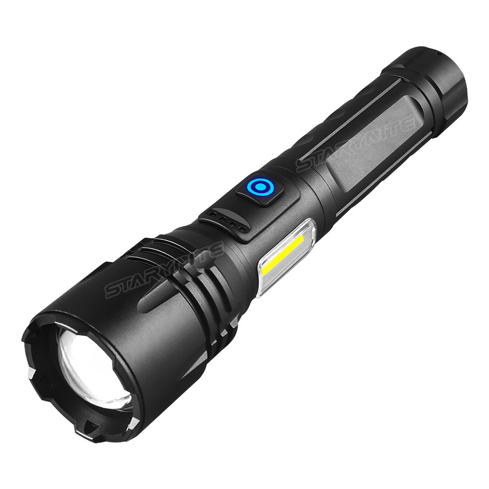 STARYNITE Bright USB Rechargeable Tactical 21700 Led Flashlight Powerful Type C Charging with Power Bank